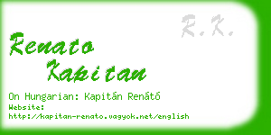 renato kapitan business card