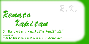 renato kapitan business card